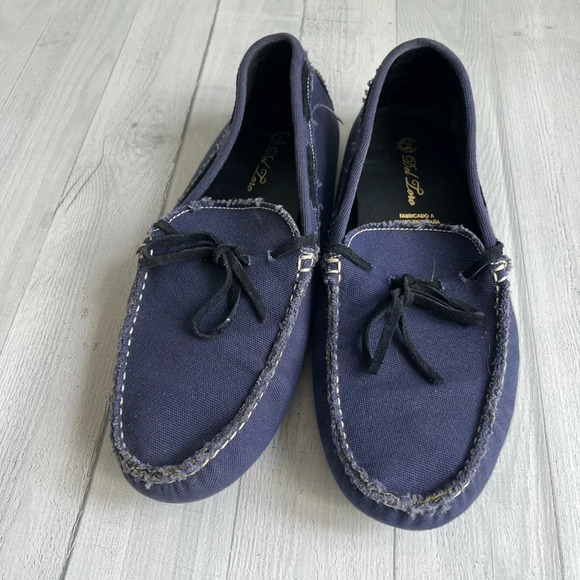 Del Toro Navy Blue Loafers Size 11 - Picture 2 of 10